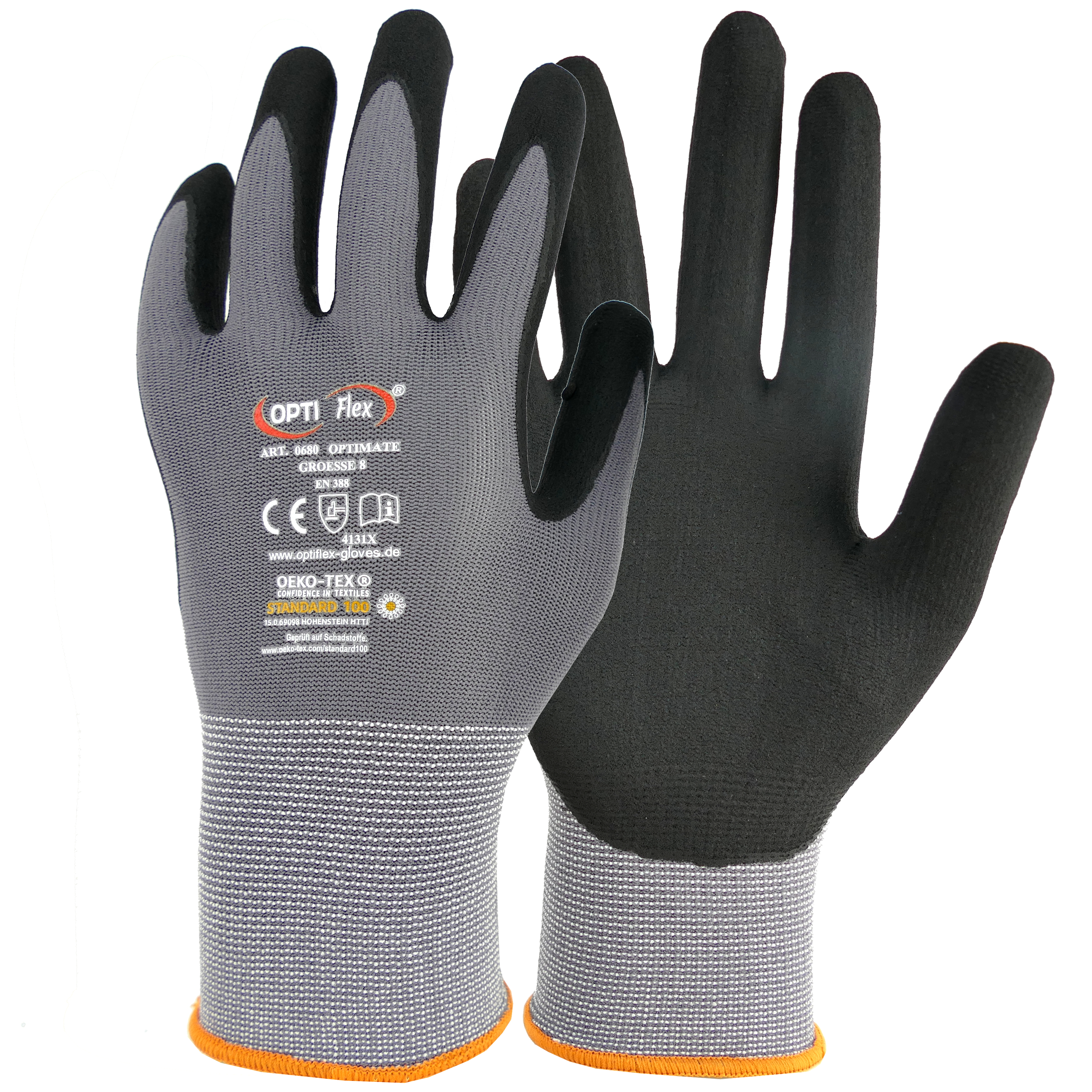 12 Paar Montagehandschuhe Arbeitshandschuhe Handschuhe schwarz Gr 6-11