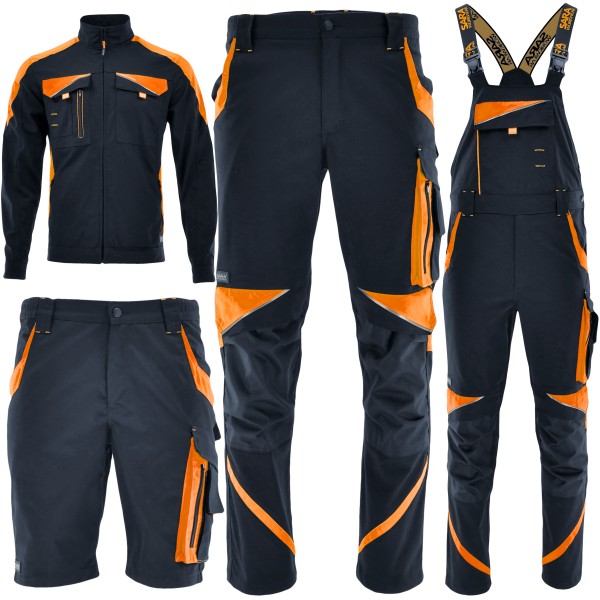 Arbeitshose - Arbeitsjacke - Latzhose - Shorts - Stretch - Modell Neoflex - Orange