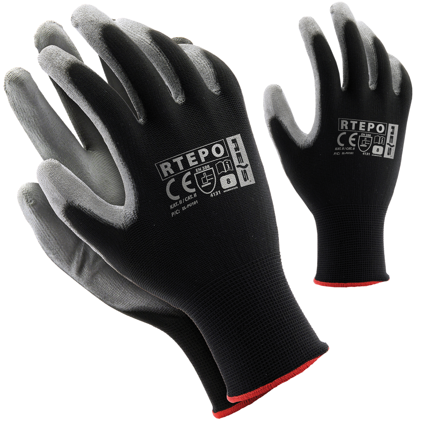 1 Paar Arbeitshandschuhe Montagehandschuhe Handschuhe RTEPO  PU Größe  7-10 